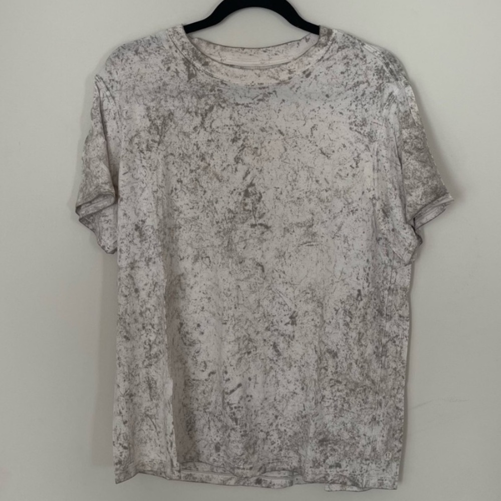 ❤️ Lululemon All Yours Boyfriend Tee Citrus Wash White Opal Raw Size 4